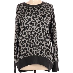 ISAAC MIZRAHI ANIMAL PRINT PULLOVER SWEATER,  SIZE LARGE